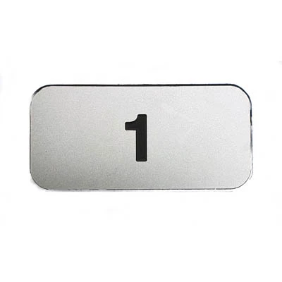 Locker rectangular number plate
