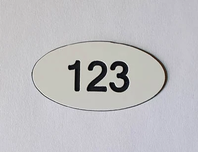 Helmsman locker number plate for leisure lockers